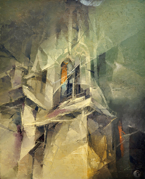 Secret Of Tower - Painting by Petras Lukosius