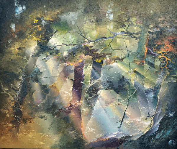 Enhanced Forest - Painting by Petras Lukosius